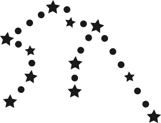 Aquarius Stars constellation Free SVG File – celestial zodiac clipart