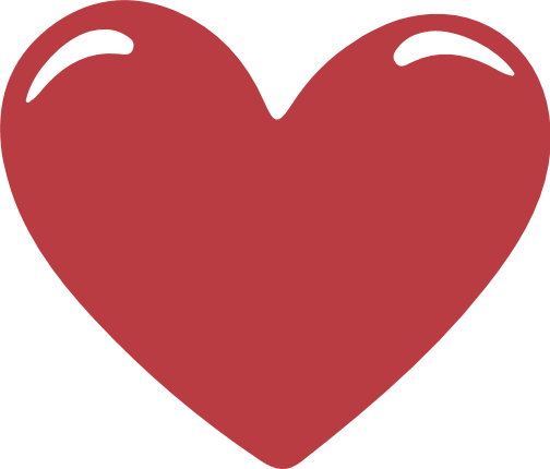 Simple Red Heart Free SVG File – valentines heart clipart image